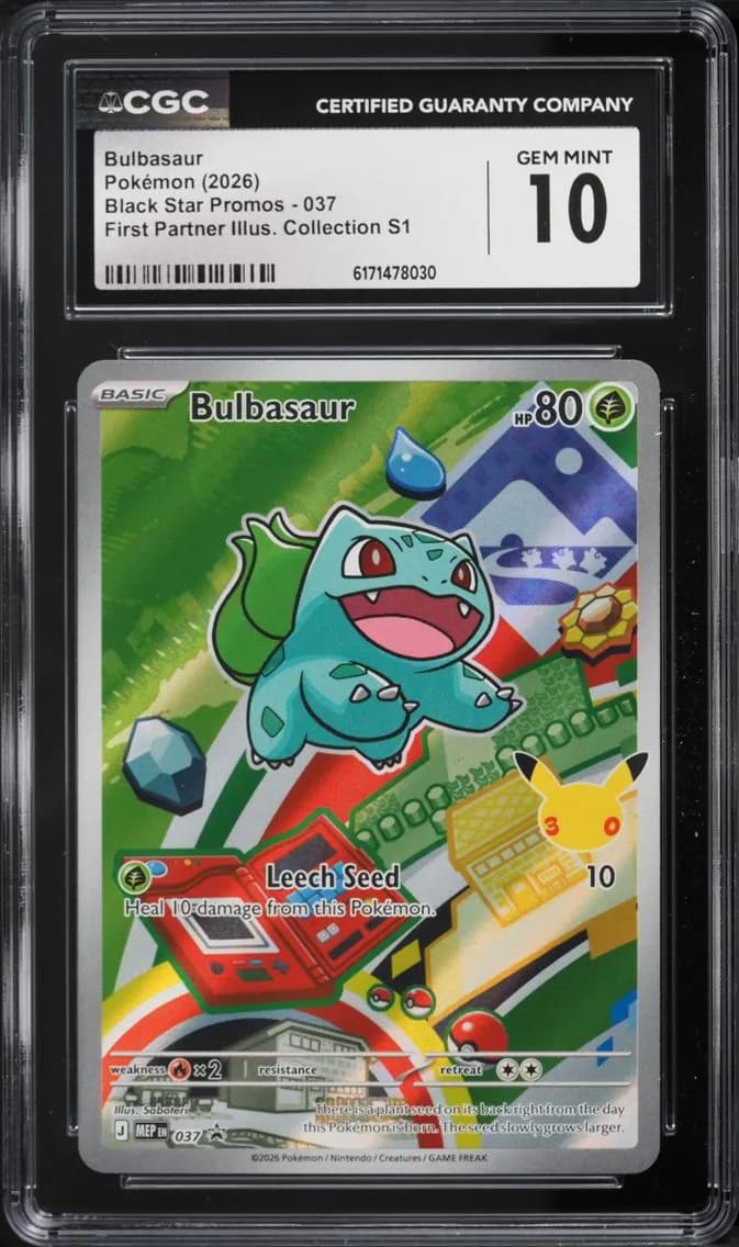 Bulbasaur, Black Star Promos - Mega Evolution MEP EN, CGC 10
