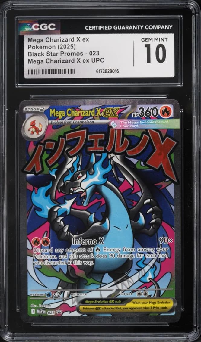 Mega Charizard X ex, Black Star Promos - Mega Evolution MEP EN, CGC 10