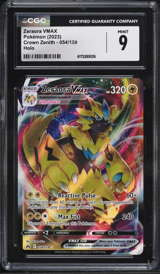 Zeraora VMAX, Crown Zenith, CGC 9