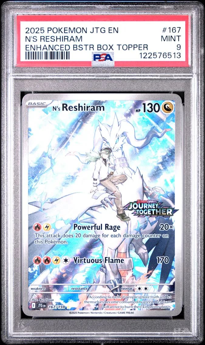 N's Reshiram, Journey Together, PSA 9