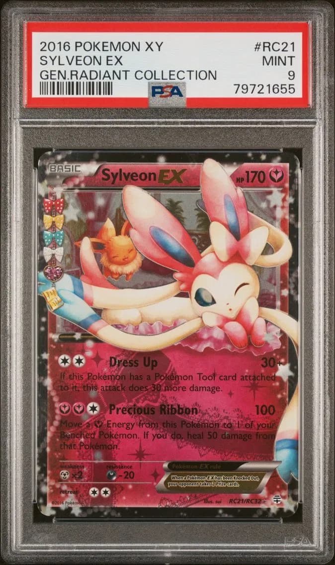 Sylveon EX, XY Generations Radiant Collection, PSA 9