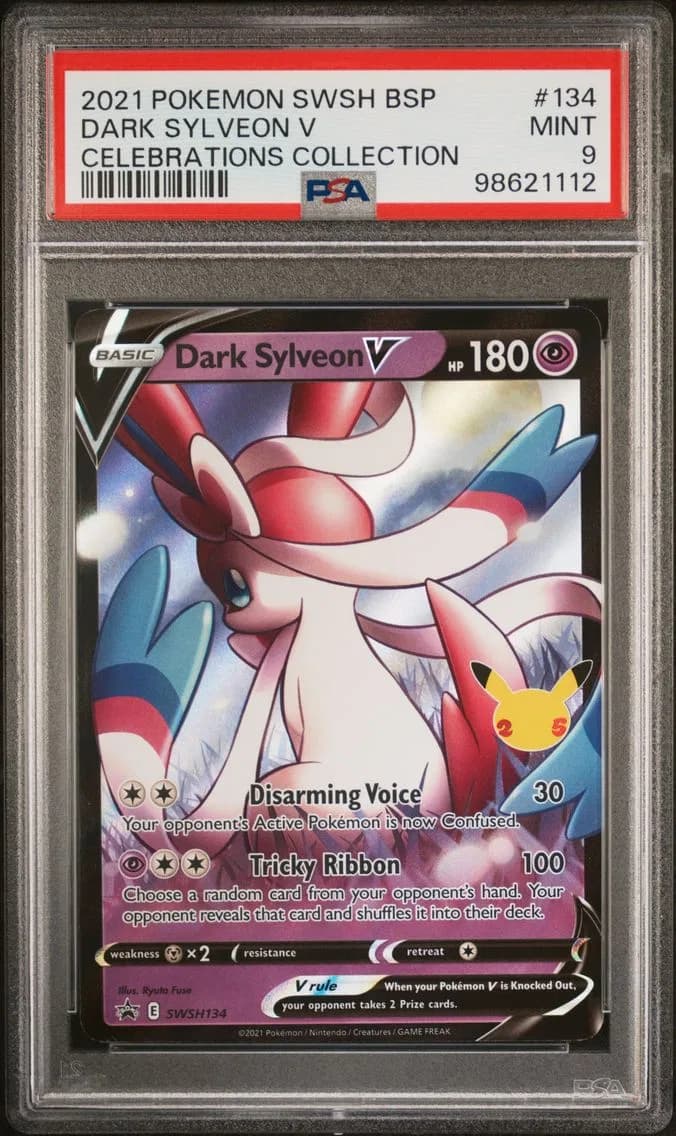 Dark Sylveon V, Swsh Black Star Promo, PSA 9