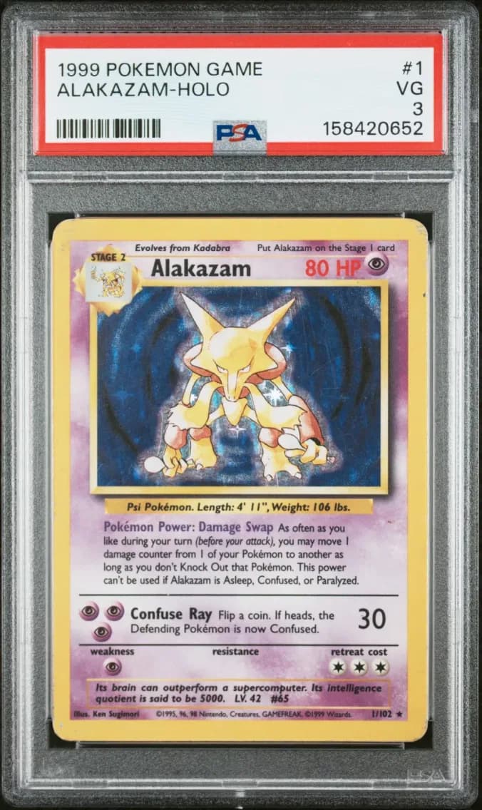 Alakazam-Holo, Game, PSA 3