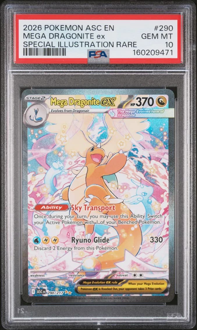 Mega Dragonite EX, Ascended Heroes, PSA 10