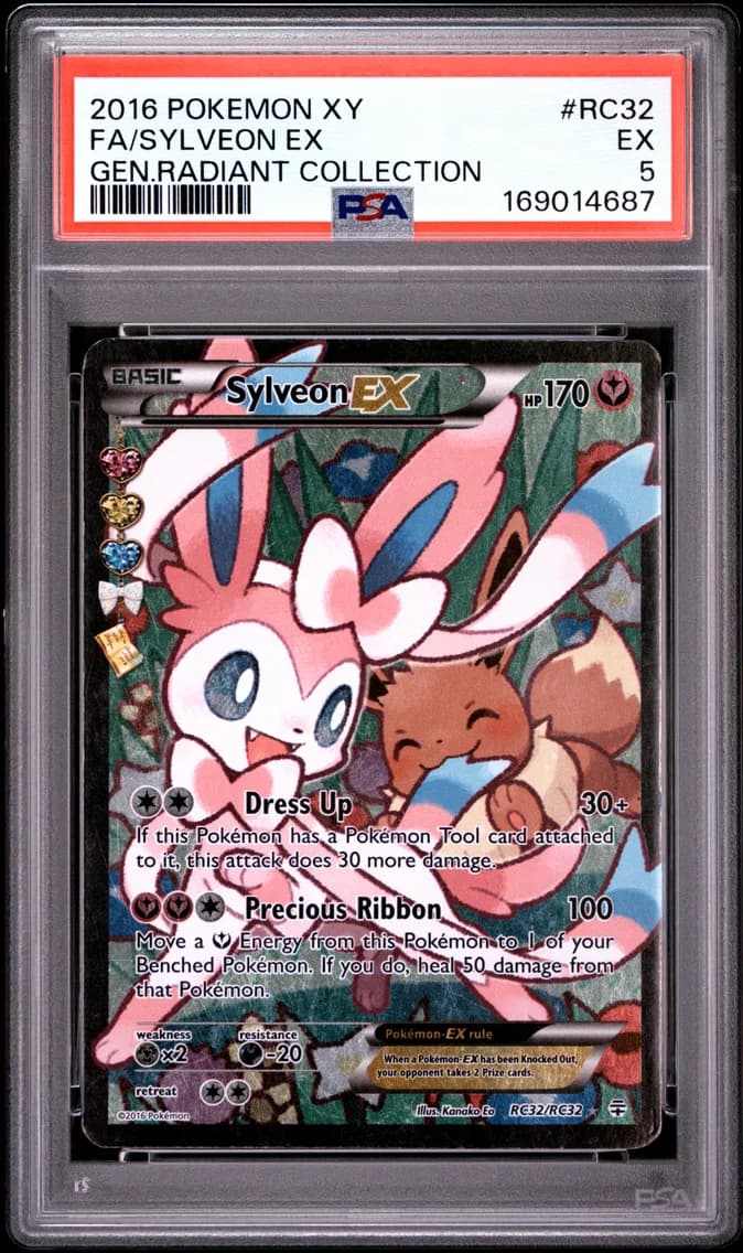 Sylveon EX, XY Generations Radiant Collection, PSA 5