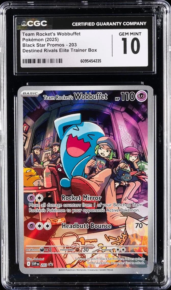 Team Rocket's Wobbuffet, Black Star Promos - Scarlet & Violet SVP EN, CGC 10