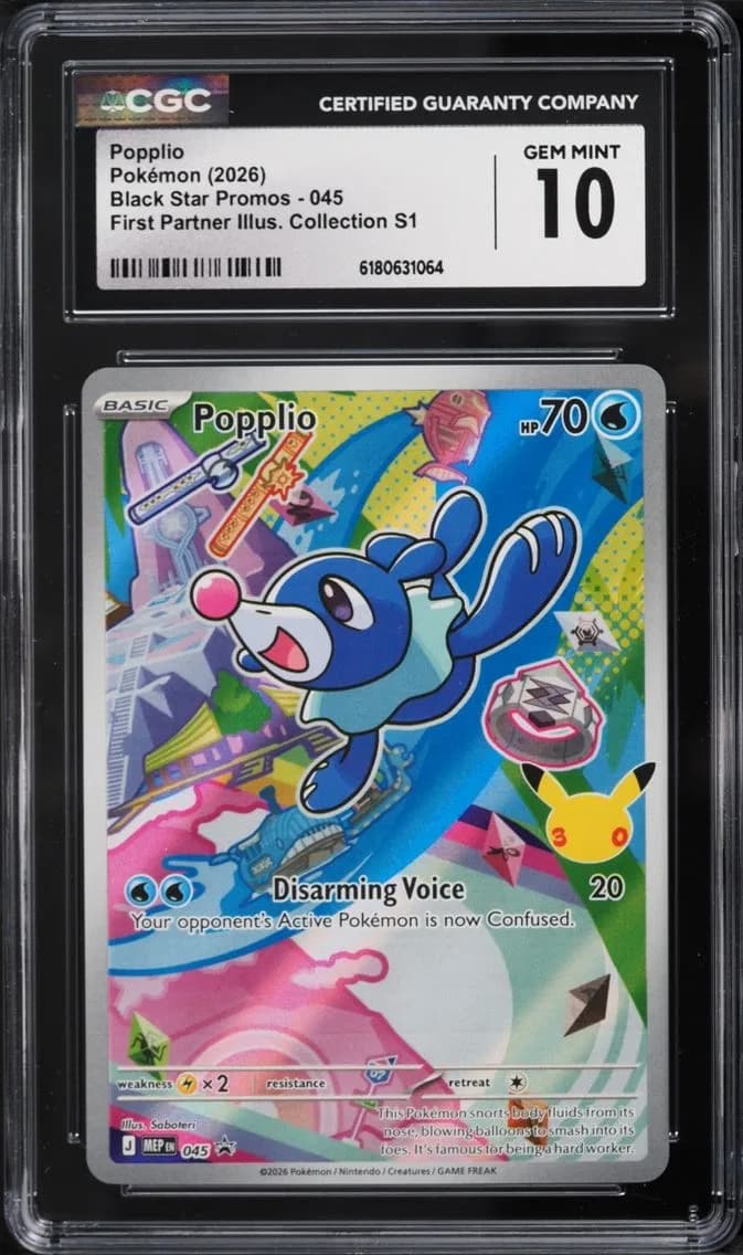 Popplio, Black Star Promos - Mega Evolution MEP EN, CGC 10