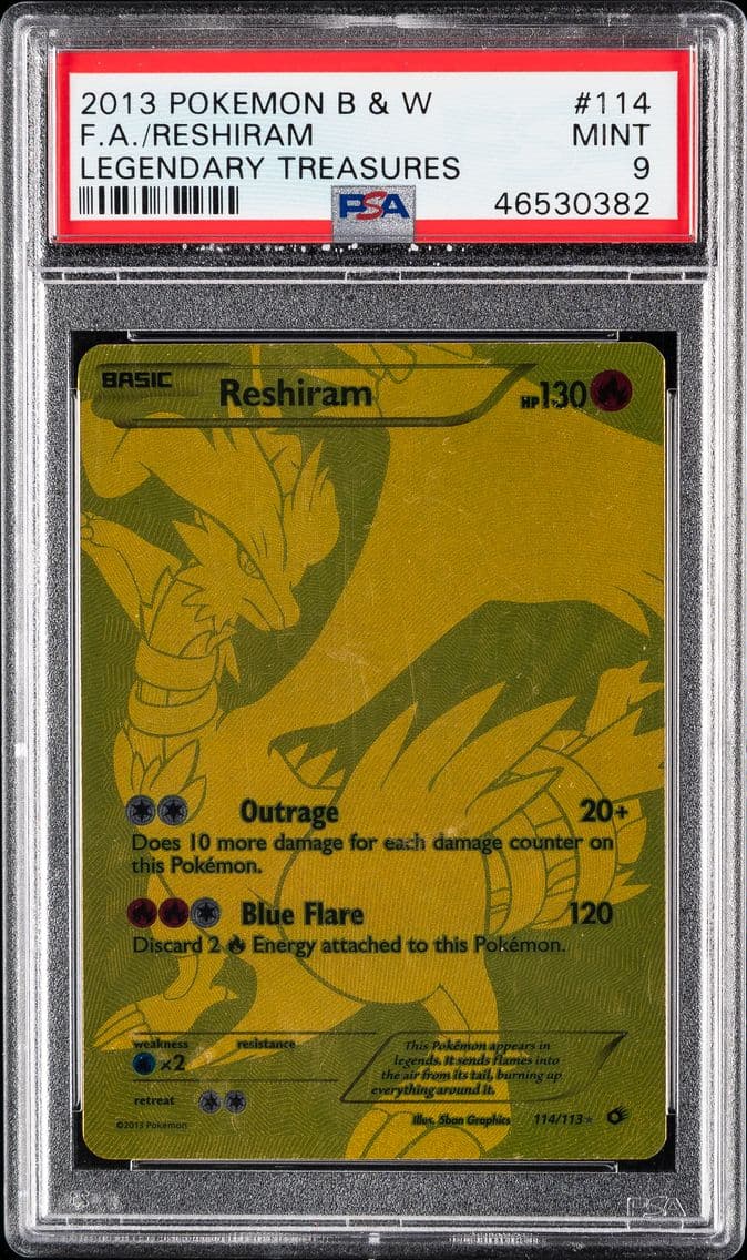 Reshiram, Black & White Legendary Treasures, PSA 9