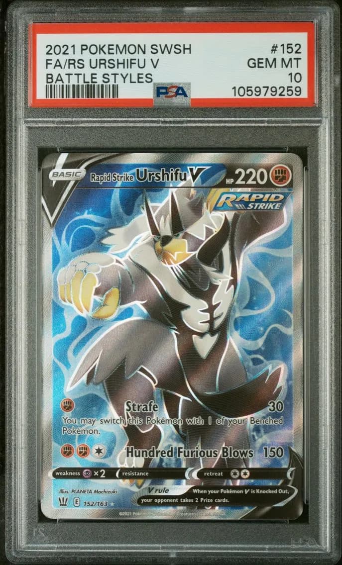 Rapid Strike Urshifu V, Sword & Shield Battle Styles, PSA 10