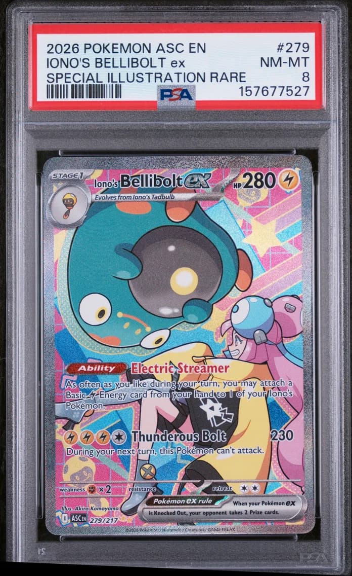 Iono's Bellibolt EX, Ascended Heroes, PSA 8
