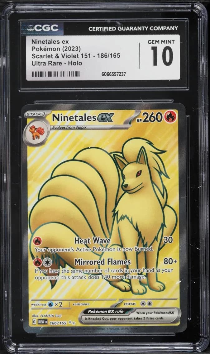 Ninetales EX, Scarlet & Violet 151, CGC 10
