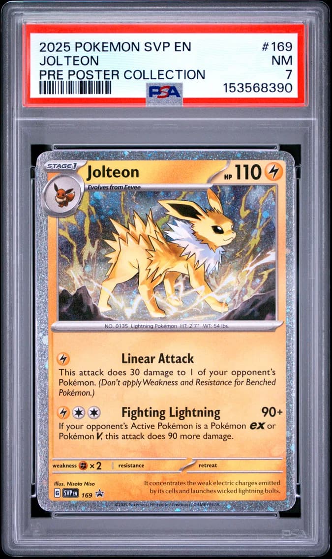 Jolteon, SV Black Star Promo, PSA 7