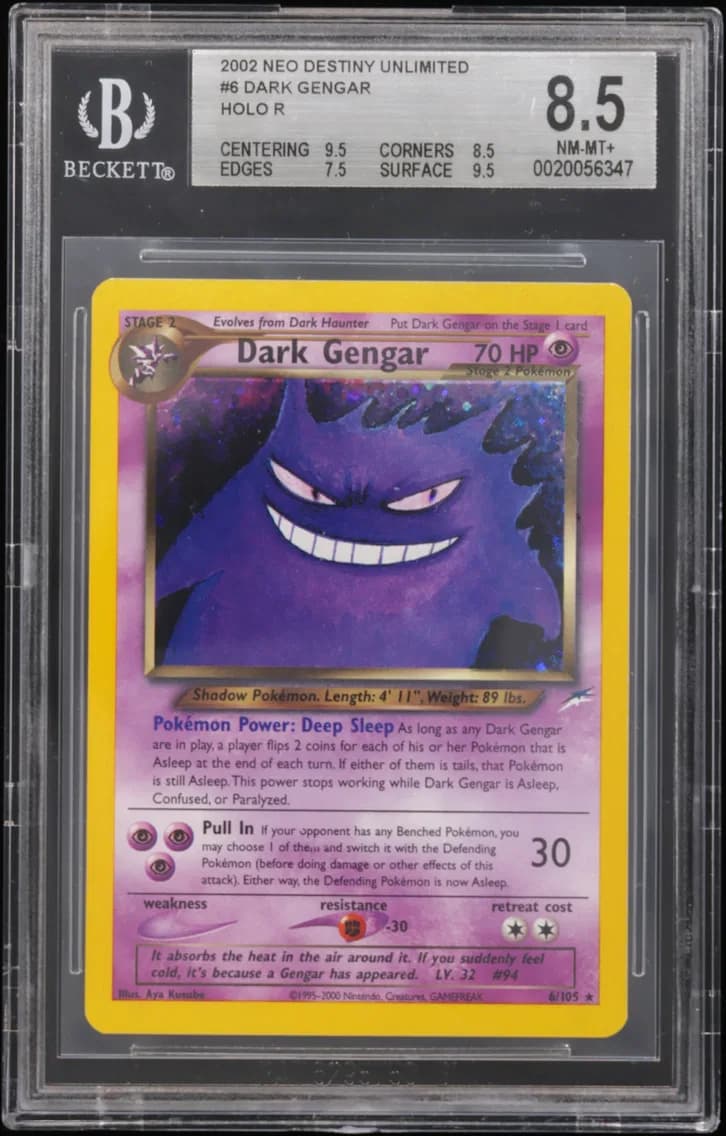 Dark Gengar HOLO R, Neo Destiny Unlimited, BGS 