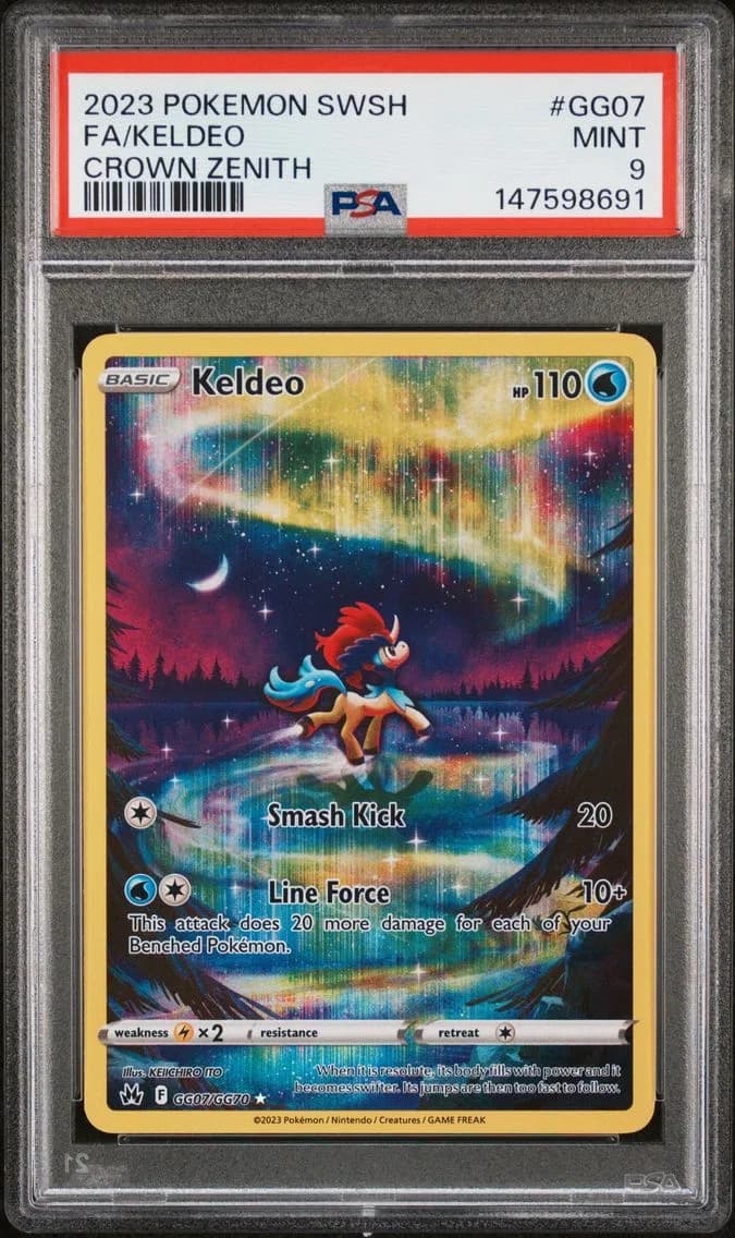 Keldeo, Sword and Shield Crown Zenith, PSA 9