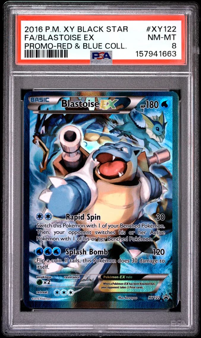 Blastoise EX, XY Black Star Promo, PSA 8