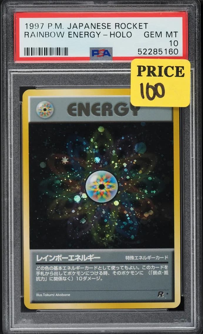 Rainbow Energy-Holo, Japanese Rocket, PSA 10