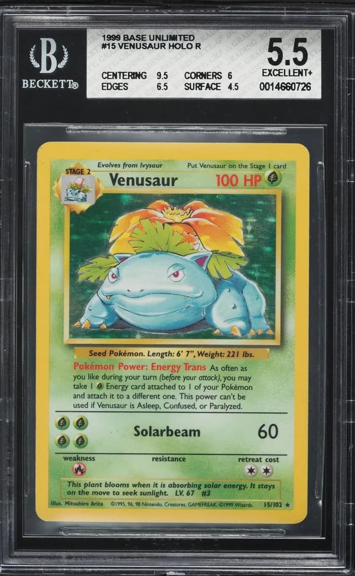 Venusaur-Holo, Base Unlimited, BGS 5.5