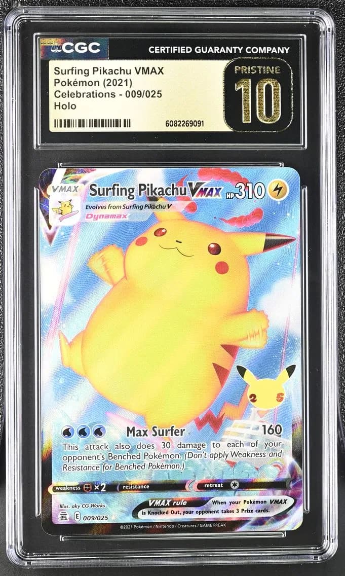 Surfing Pikachu VMAX, Celebrations, CGC 10