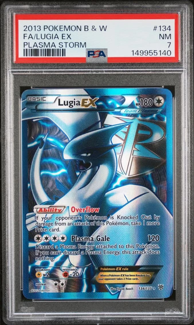Lugia EX, Black & White Plasma Storm, PSA 7