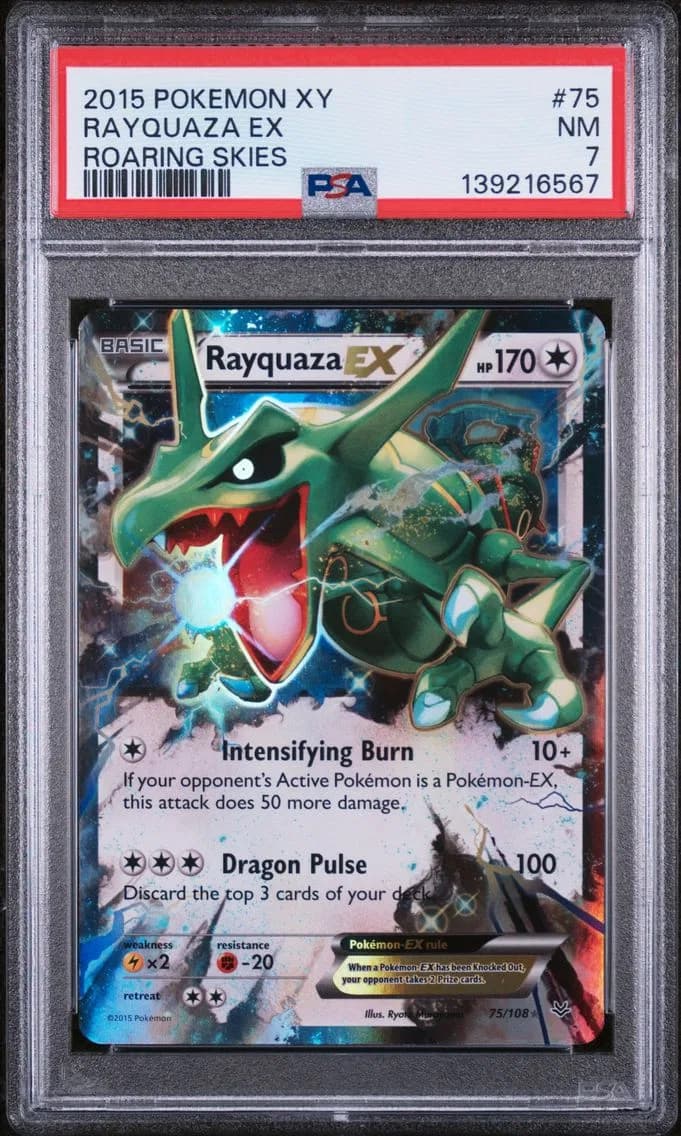 Rayquaza EX, XY Roaring Skies, PSA 7