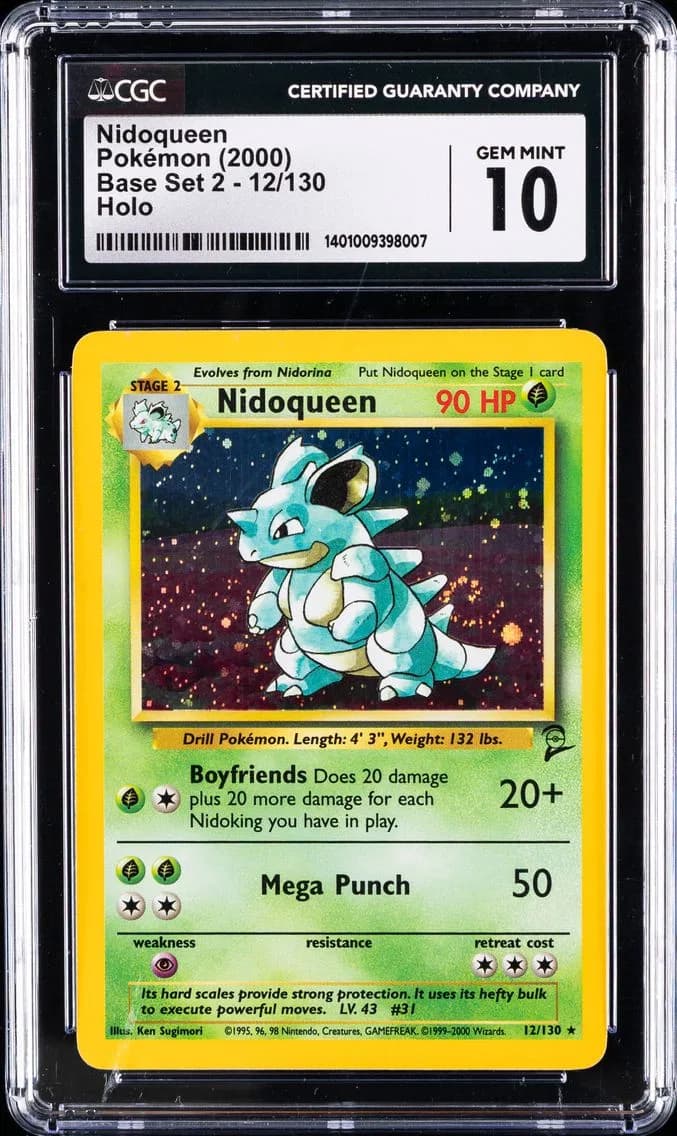 Nidoqueen-Holo, Base Set 2, CGC 10