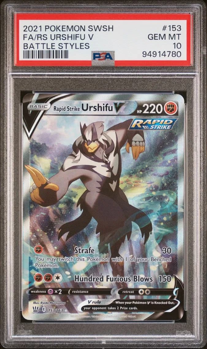 Rapid Strike Urshifu V, Sword & Shield Battle Styles, PSA 10