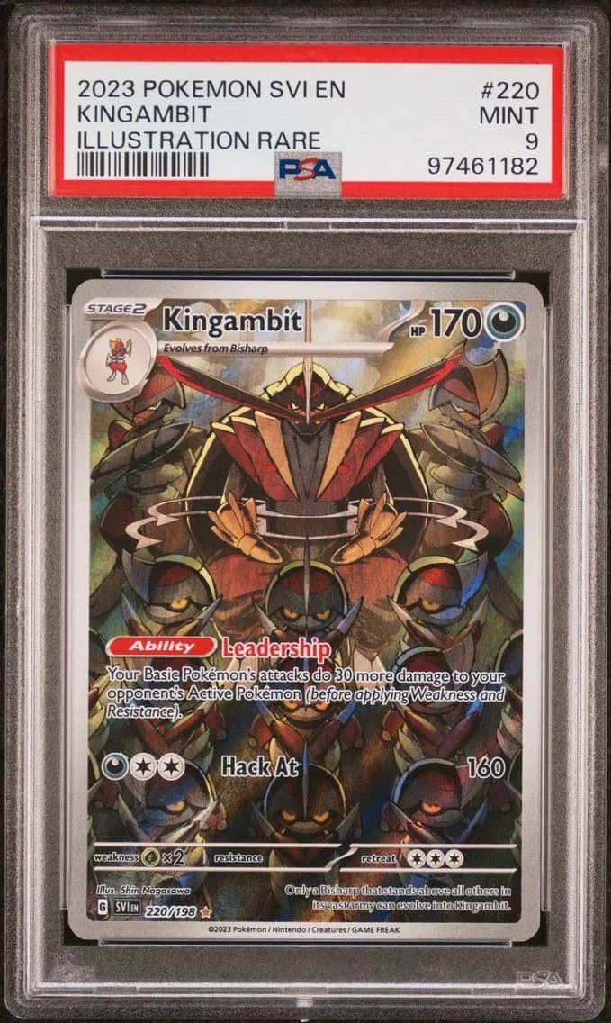 Kingambit, Scarlet & Violet, PSA 9