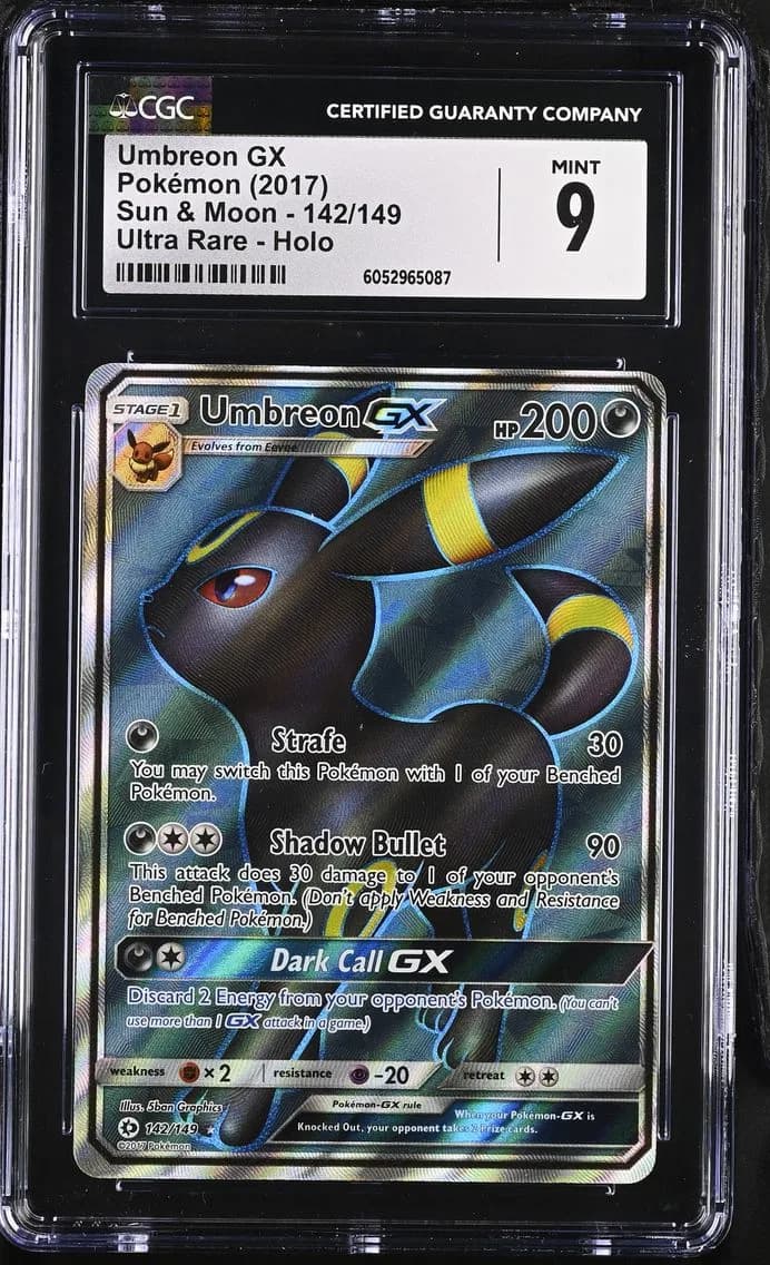 Umbreon GX, Sun & Moon, CGC 9