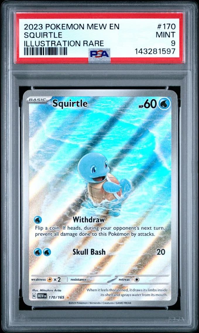 Squirtle, 151, PSA 9