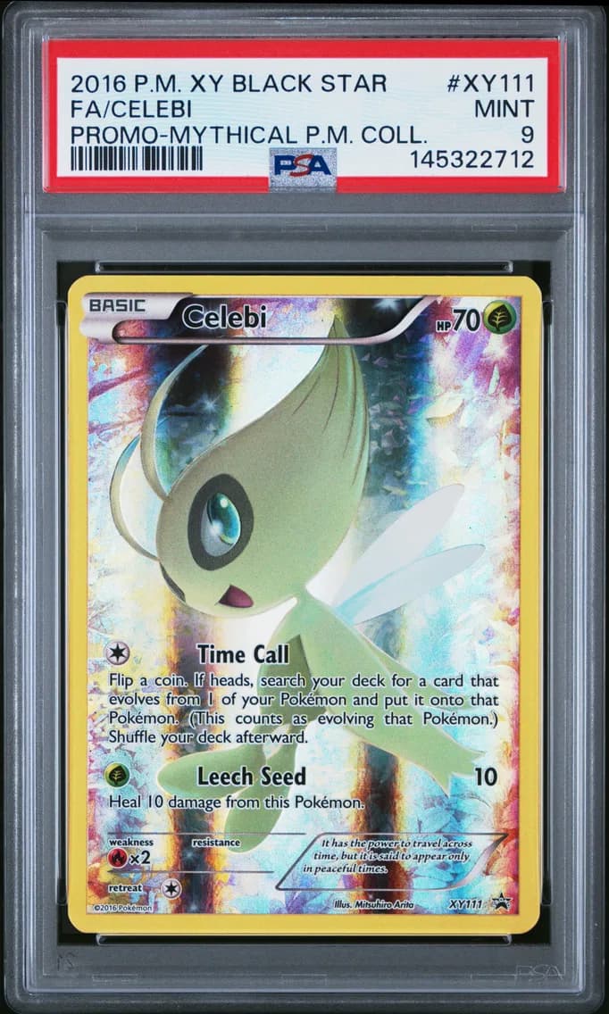 Celebi, XY Black Star Promo, PSA 9