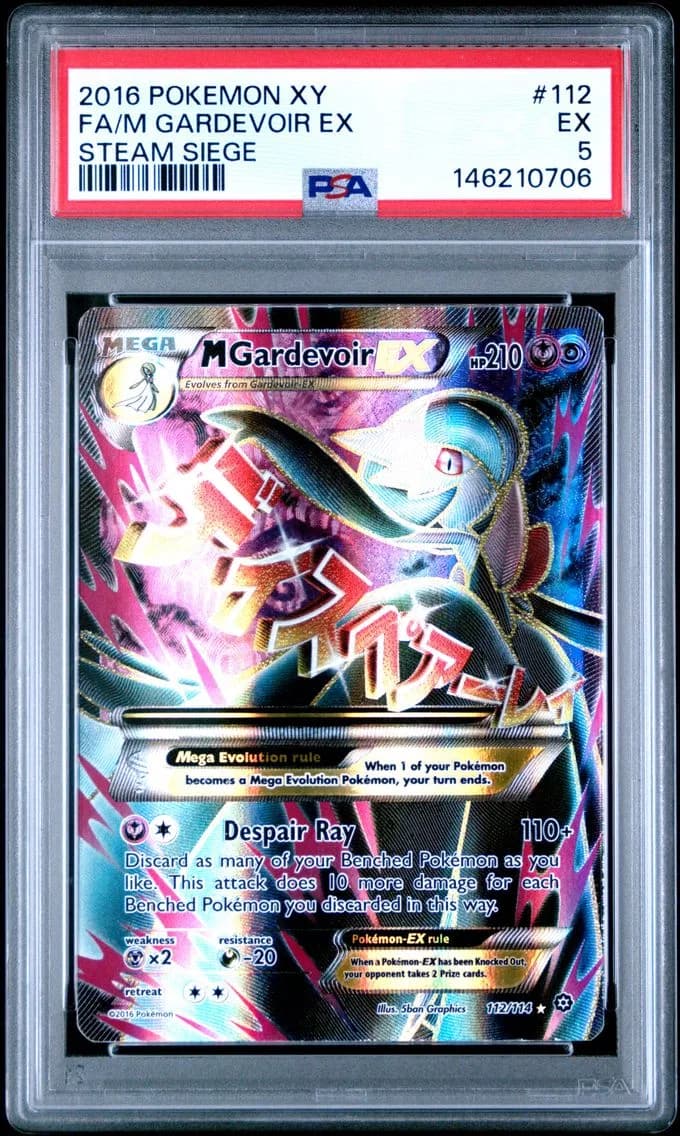 M Gardevoir EX, XY Steam Siege, PSA 5