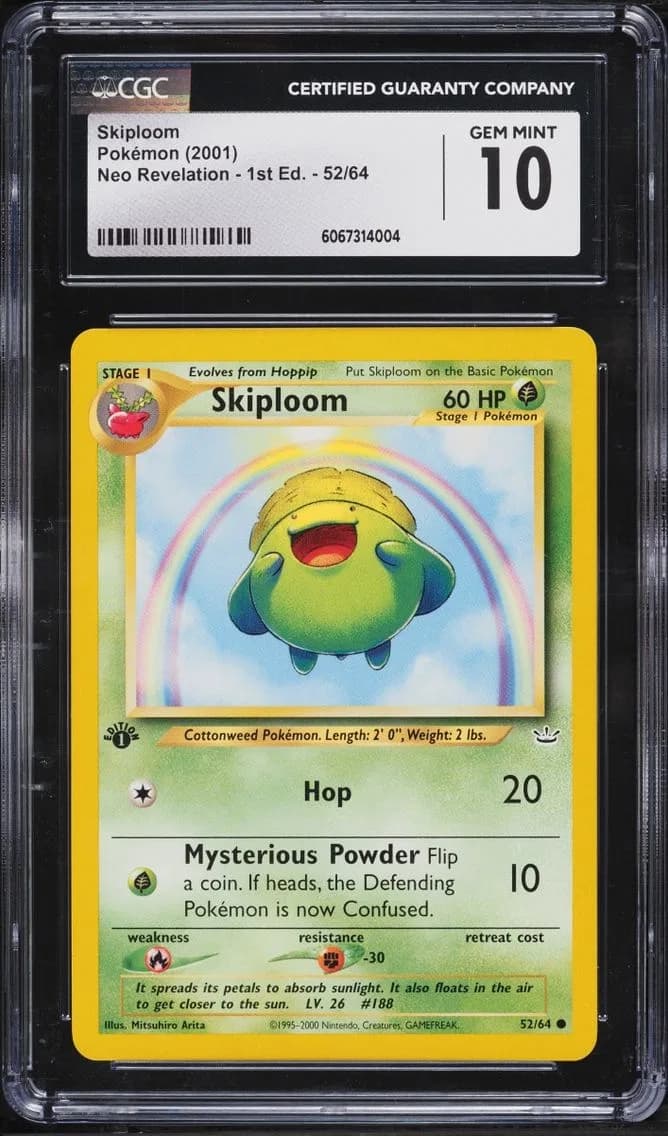 Edition Skiploom, Neo Revelation - 1st Edition, CGC 10