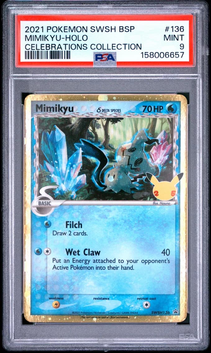 Mimikyu-Holo, Swsh Black Star Promo, PSA 9