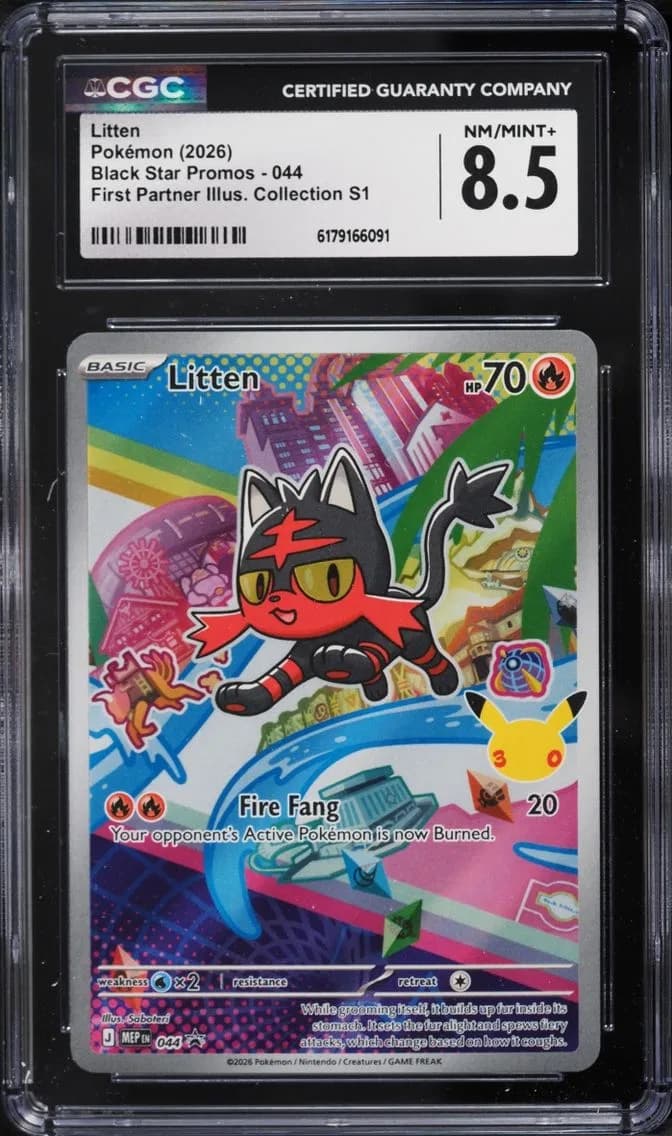 Litten, Black Star Promos - Mega Evolution MEP EN, CGC 8.5