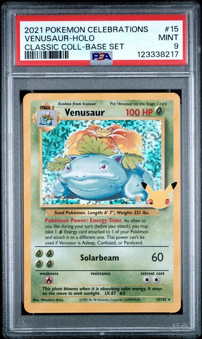 Venusaur-Holo, Celebrations Classic Collection, PSA 9