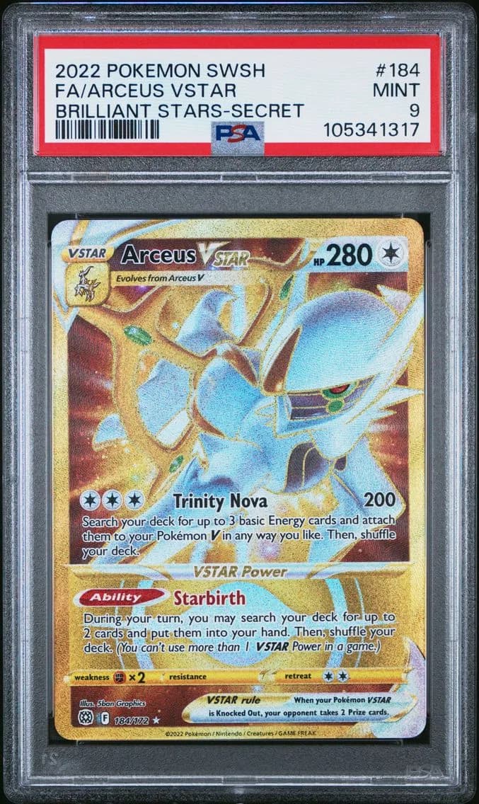 Arceus VSTAR, Sword & Shield Brilliant Stars, PSA 9