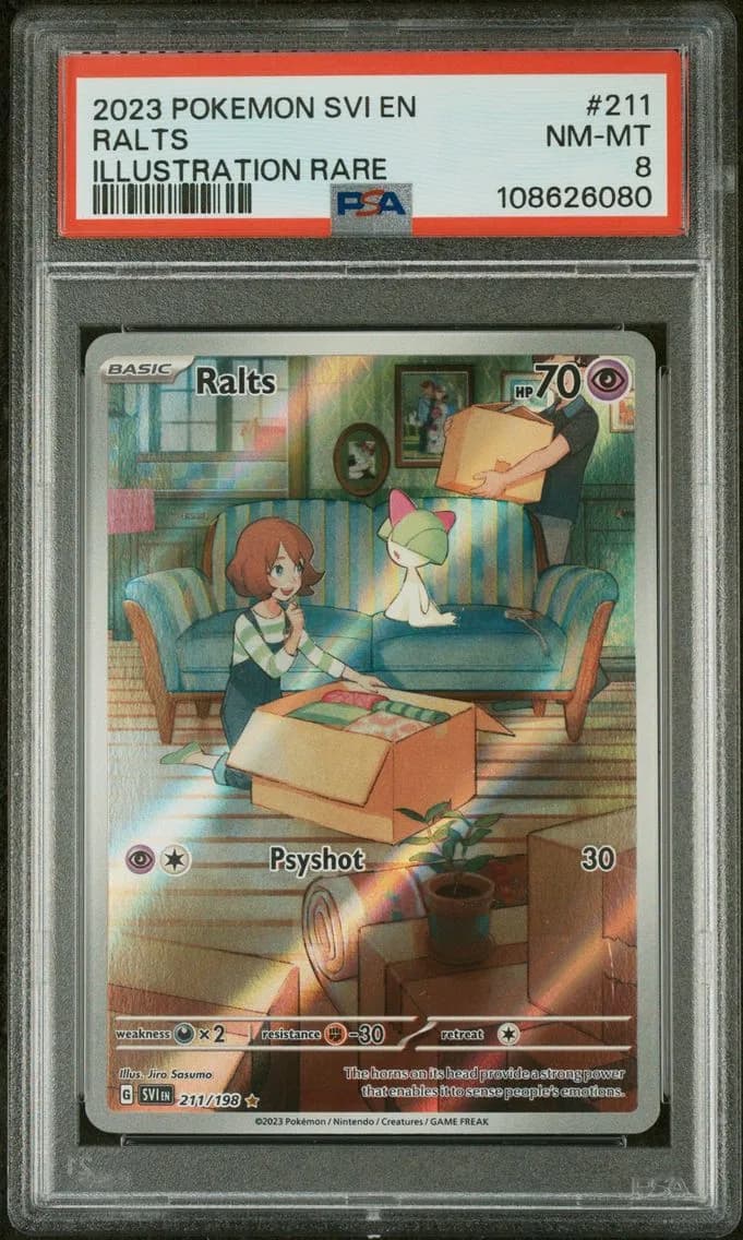 Ralts, Scarlet & Violet, PSA 8