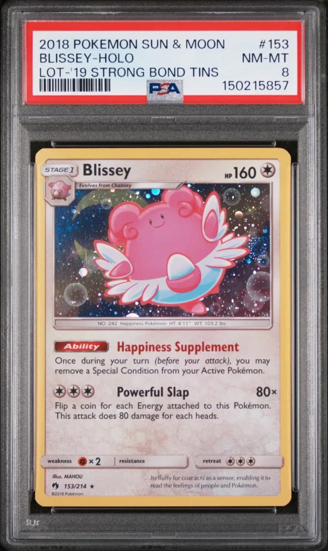 Blissey-Holo, Sun & Moon Lost Thunder, PSA 8