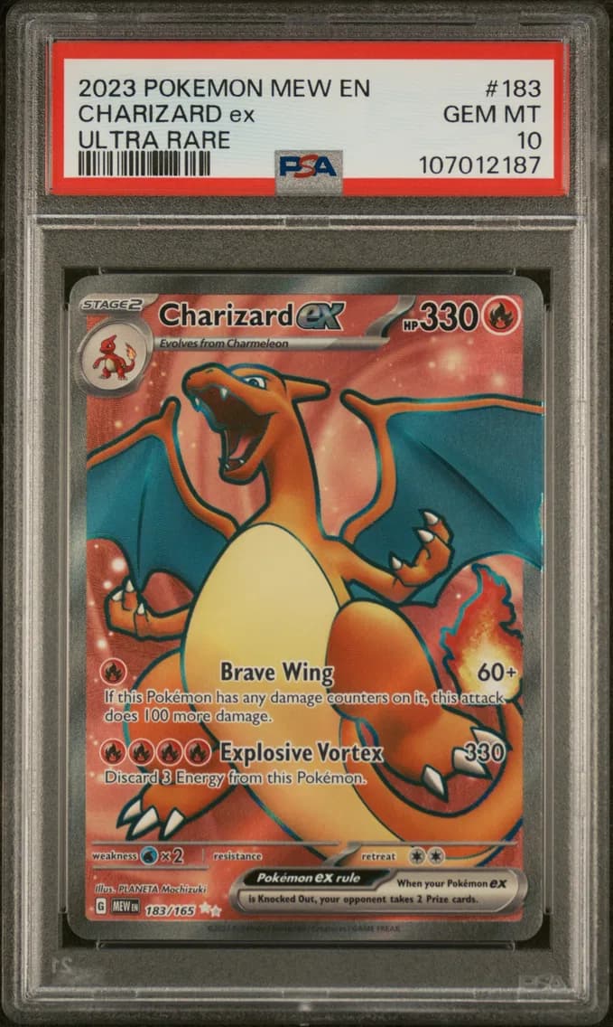 Charizard EX, 151, PSA 10