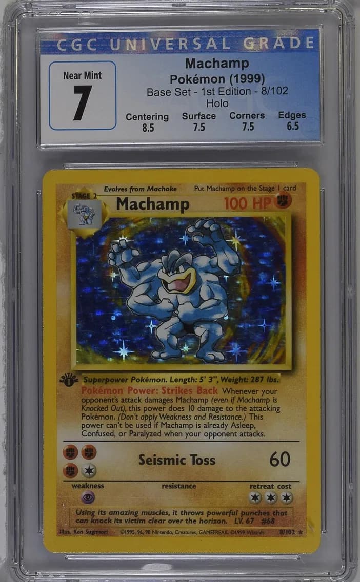 Machamp, Base Set - 1st Edition, CGC 7