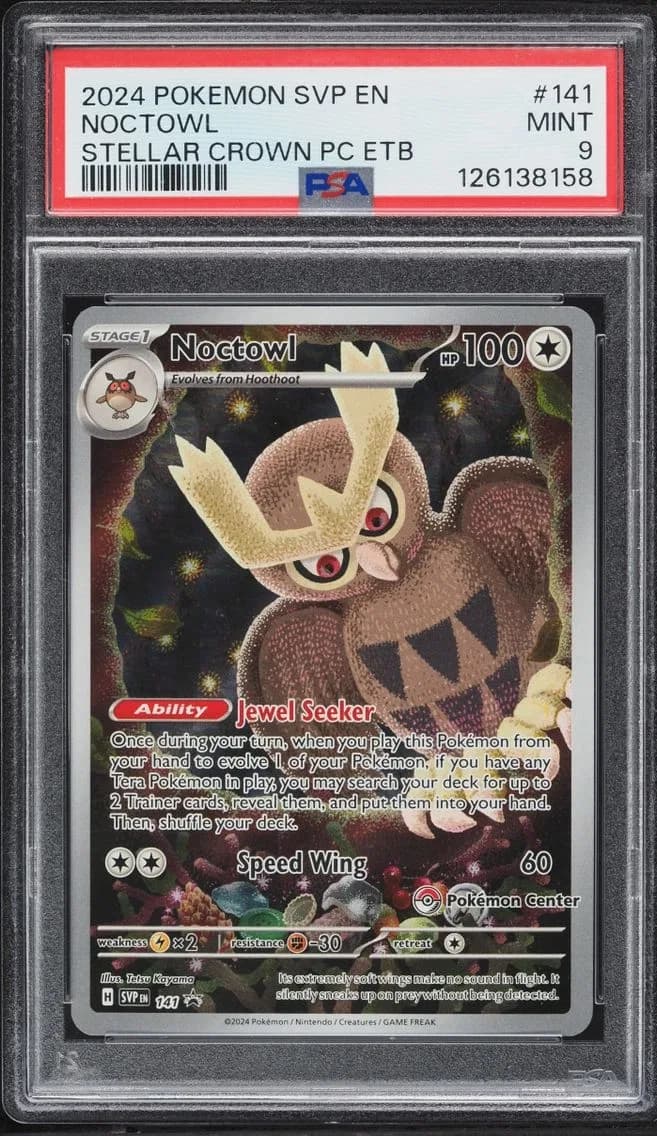 Noctowl, SV Black Star Promo, PSA 9