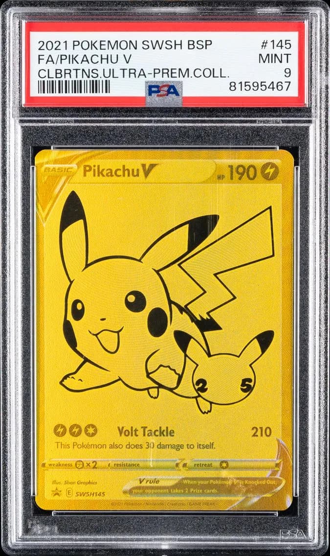 Pikachu V, Swsh Black Star Promo, PSA 9