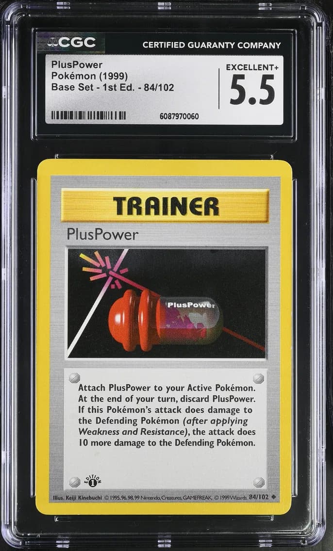 PlusPower, Base Set - 1st Edition, CGC 5.5