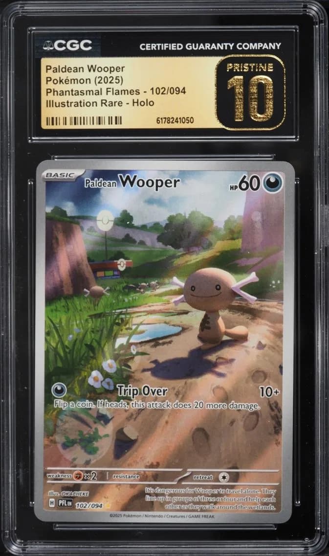 Paldean Wooper, Phantasmal Flames, CGC 10