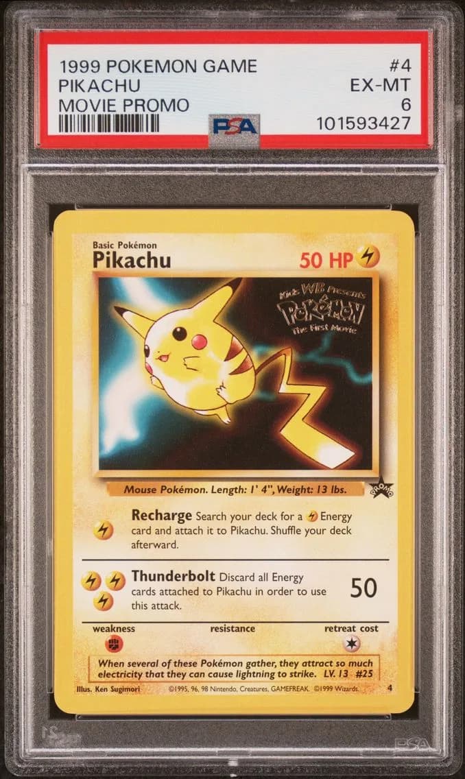 Pikachu, Game Movie, PSA 6