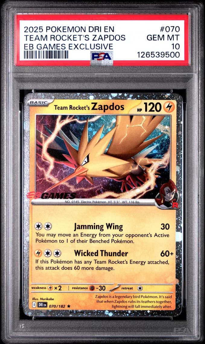 Team Rocket's Zapdos, Destined Rivals, PSA 10