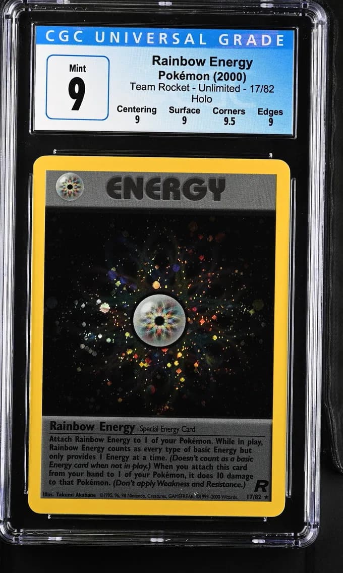 Rainbow Energy, Team Rocket - Unlimited, CGC 9