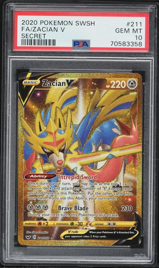Zacian V, Sword & Shield, PSA 10