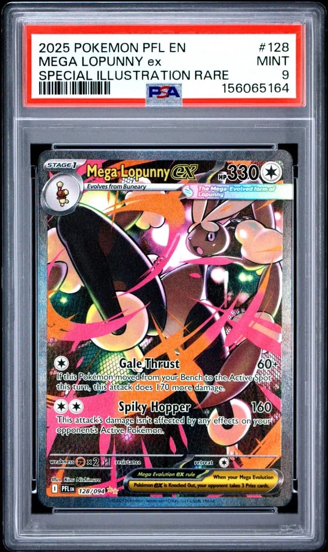 Mega Lopunny EX, Phantasmal Flames, PSA 9