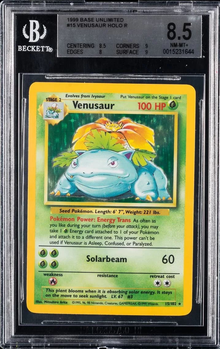 Venusaur-Holo, Base Unlimited, BGS 8.5